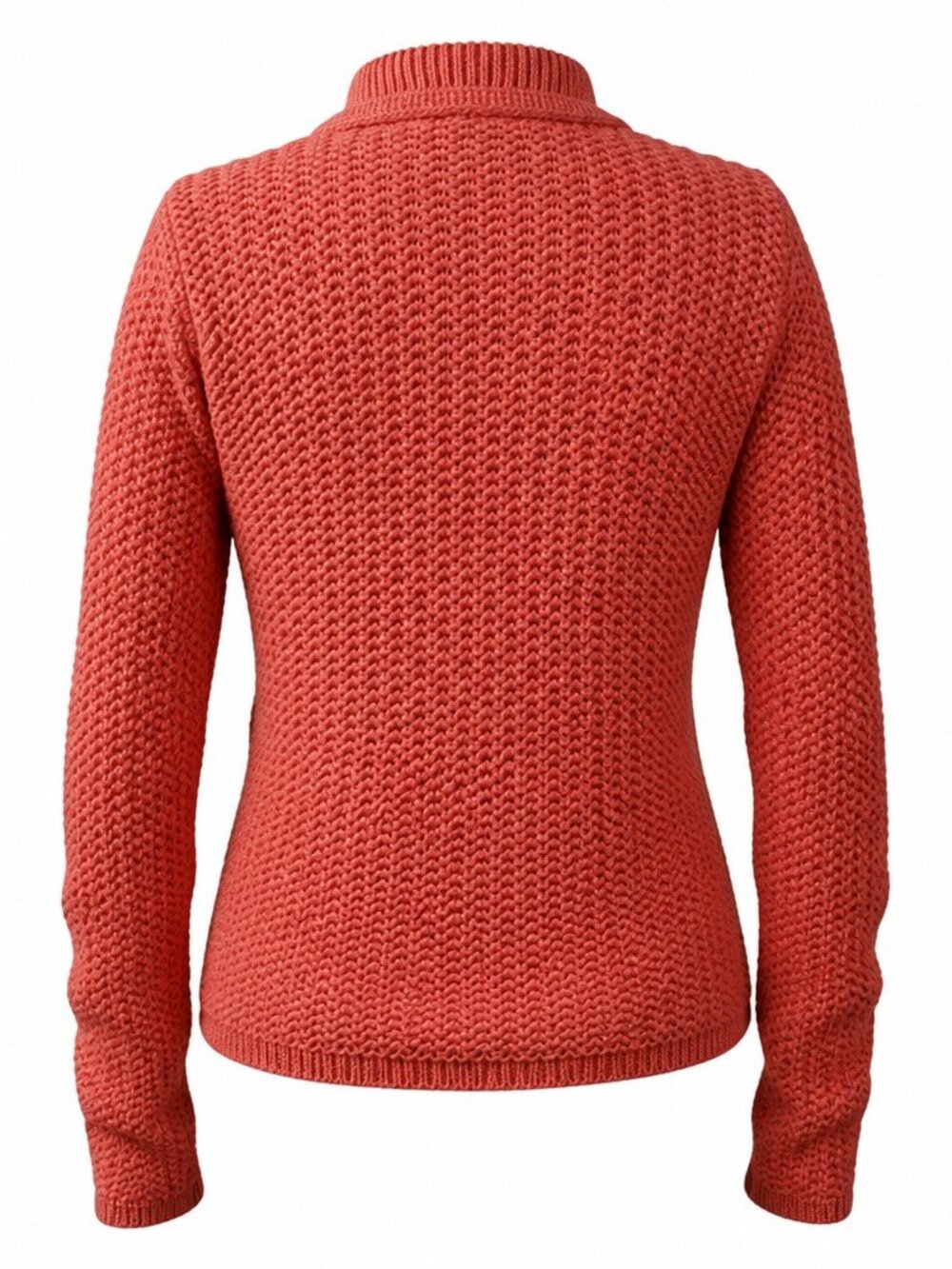 Talbots Salmon 100% Mercerized Pocket Cardigan Sweater - Picture 7 of 11